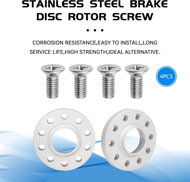 Hirificing 4PCS Rotor Screws Brake Rotor Retaining Screw, Brake Disc Rotor Screws 93600-06014-0H- for Front and Rear for Honda, Acura, Hyundai, Kia Models, Stainless Steel Retaining Hardware Bolts - Image 3